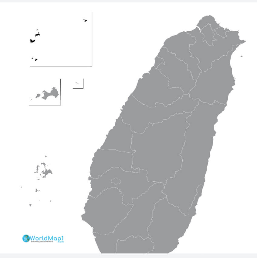 Outline Map of Taiwan